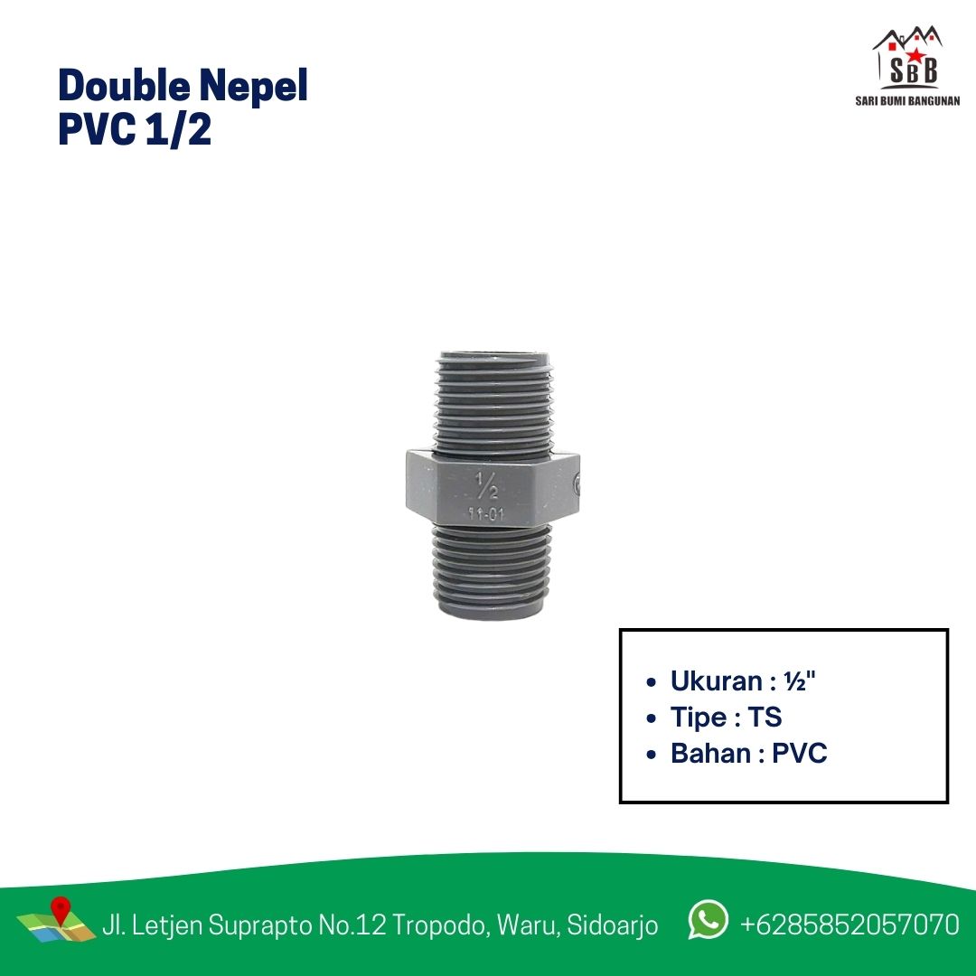 Dobel Nepel Pvc 1/2